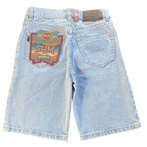 World Pepe Service Morris Vintage 90's Flat Front Slim Fit Bernuda Shorts Sz 28